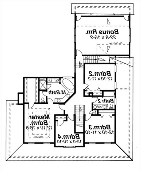 Second Floor image of SHADYBROOK House Plan